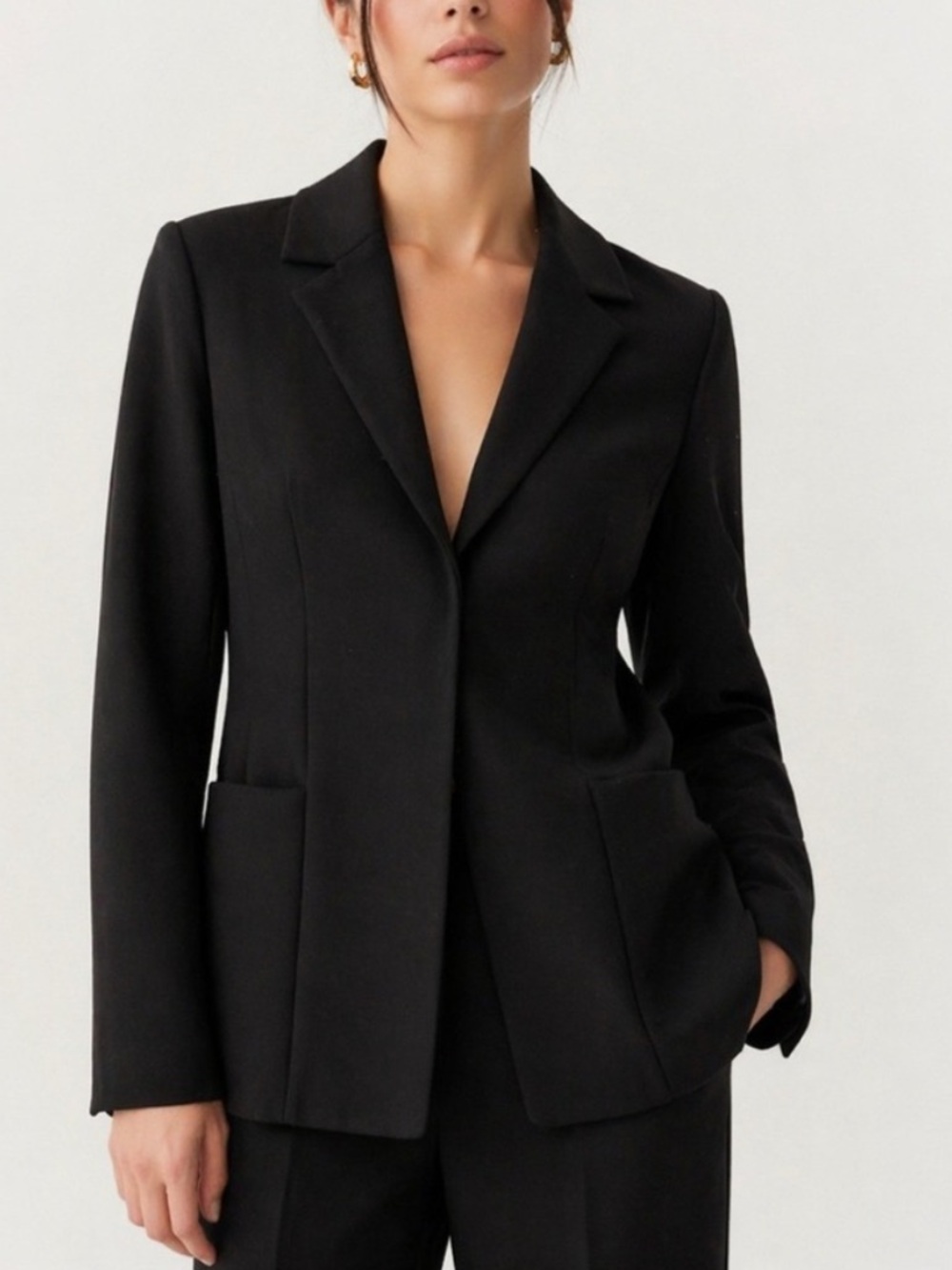 M.M. Lafleur Collins Blazer Career Suit Office Classic Single Hidden Buttons
